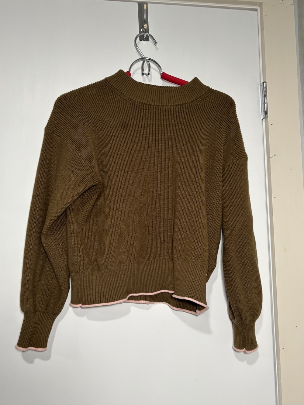 VINTAGE Scotch & Soda Brown Sweater with Pink Trim